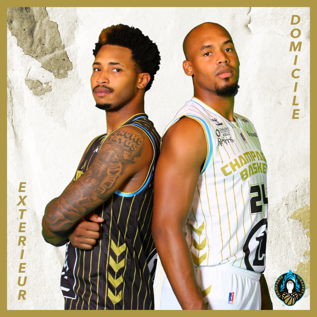 Maillots Domicile et Extérieur saison 202021 Champagne Basket