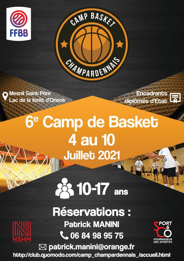 Inscription au Camp de Basket Champardennais | Champagne Basket